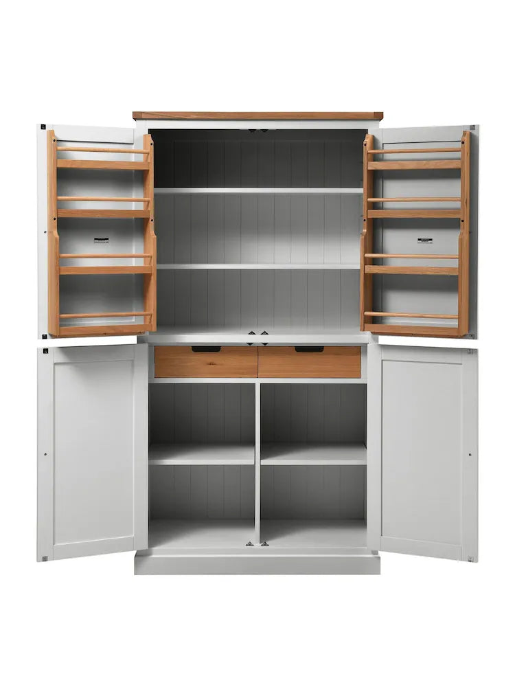 Simply Cotswold Pebble Grey Double Larder Quality Furniture Clearance Ltd