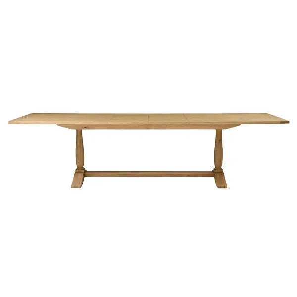 ELKSTONE MELLOW OAK Extending Dining Table 8-10 Seater Quality Furniture Clearance Ltd