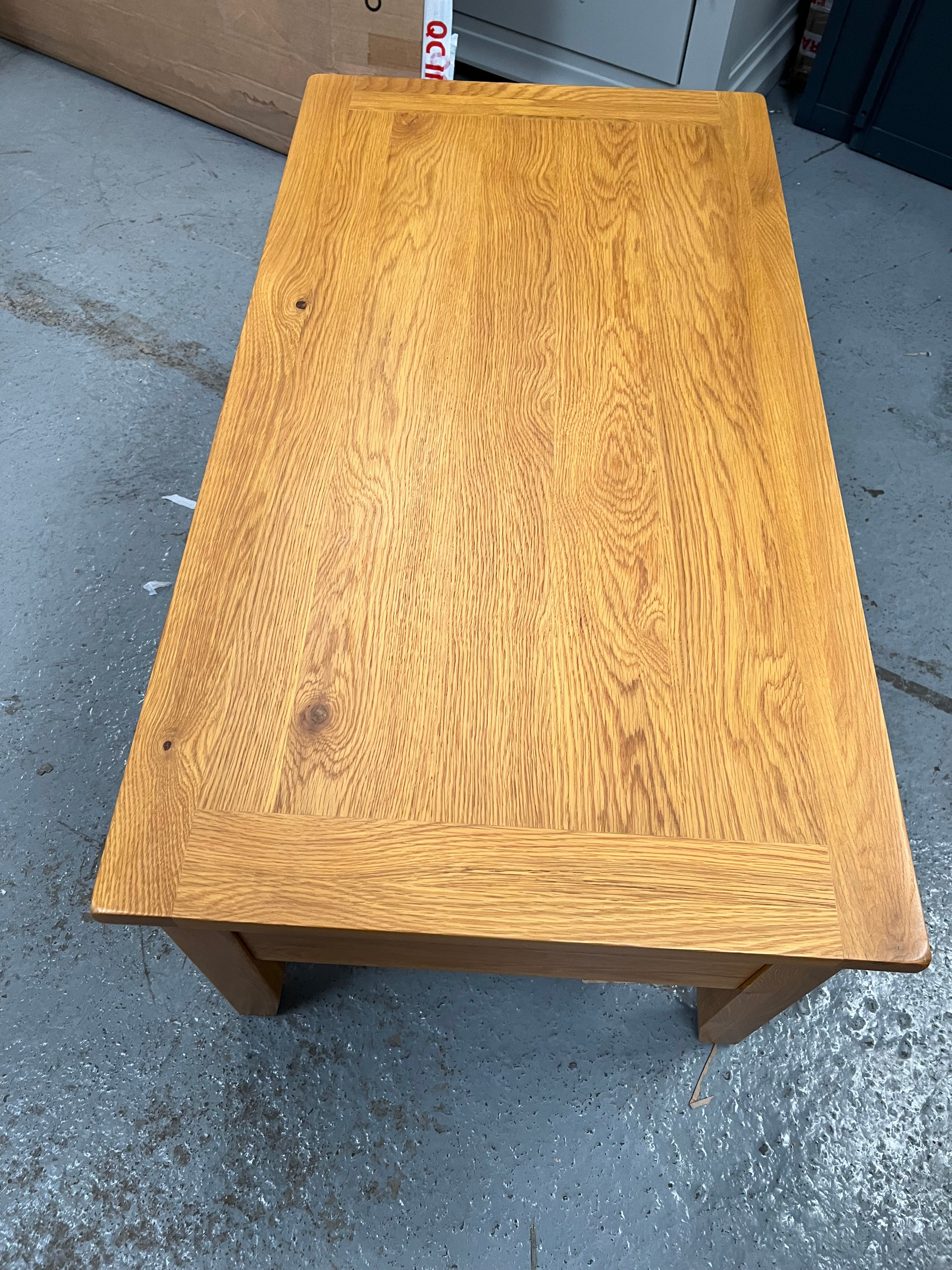 Oakland Rustic Oak Coffee Table with Drawers furniture delivered
