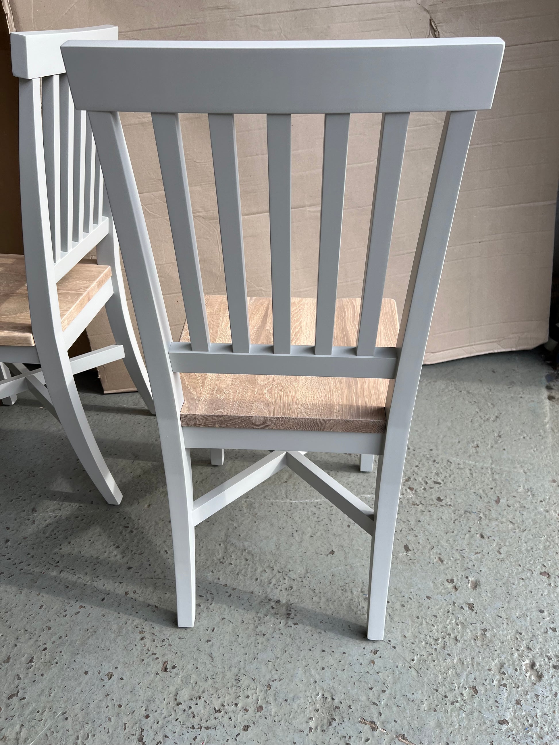 Set of 2 CHESTER DOVE GREY
Wooden Seat Dining Chair Quality Furniture Clearance Ltd