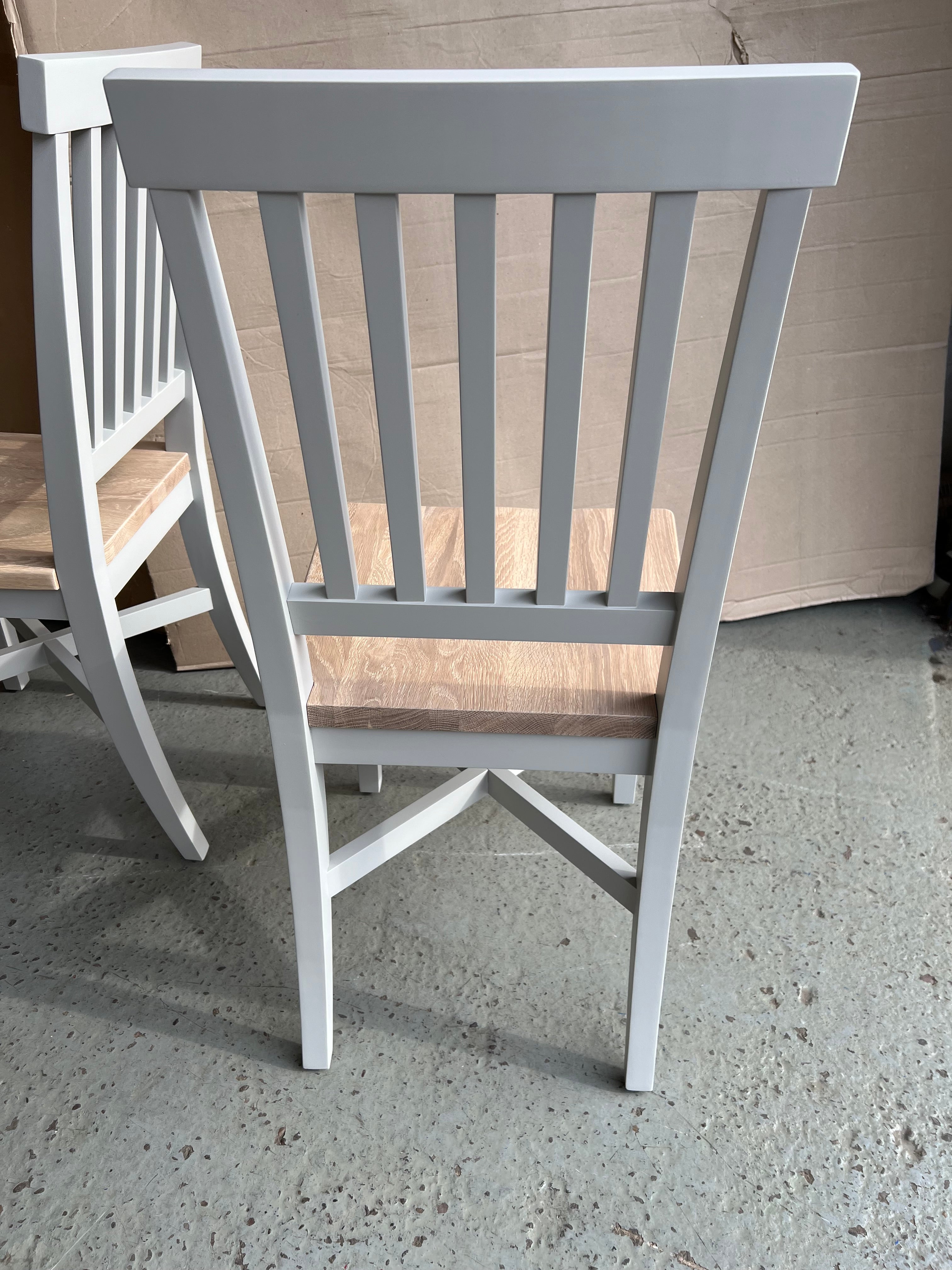 Set of 2 CHESTER DOVE GREY
Wooden Seat Dining Chair Quality Furniture Clearance Ltd
