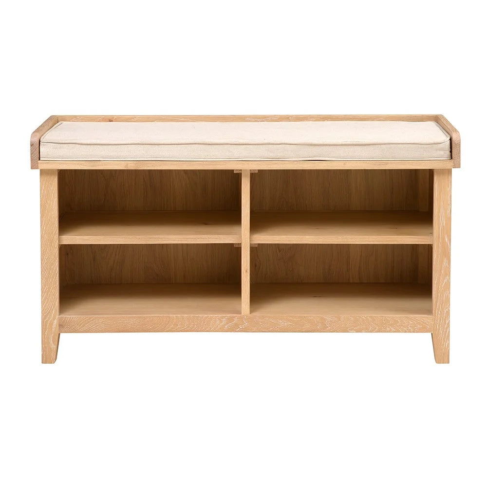 INGLESHAM WHITEWASH OAK
Shoe Storage Bench Quality Furniture Clearance Ltd
