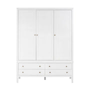 Berkeley White Oak Triple Wardrobe Quality Furniture Clearance Ltd