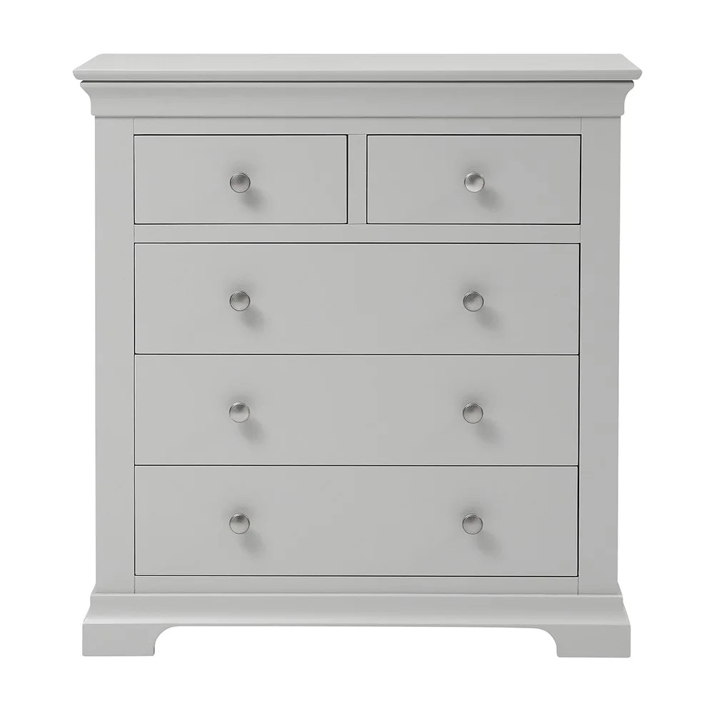 CHANTILLY PEBBLE GREY
5 Drawer Chest furniture delivered