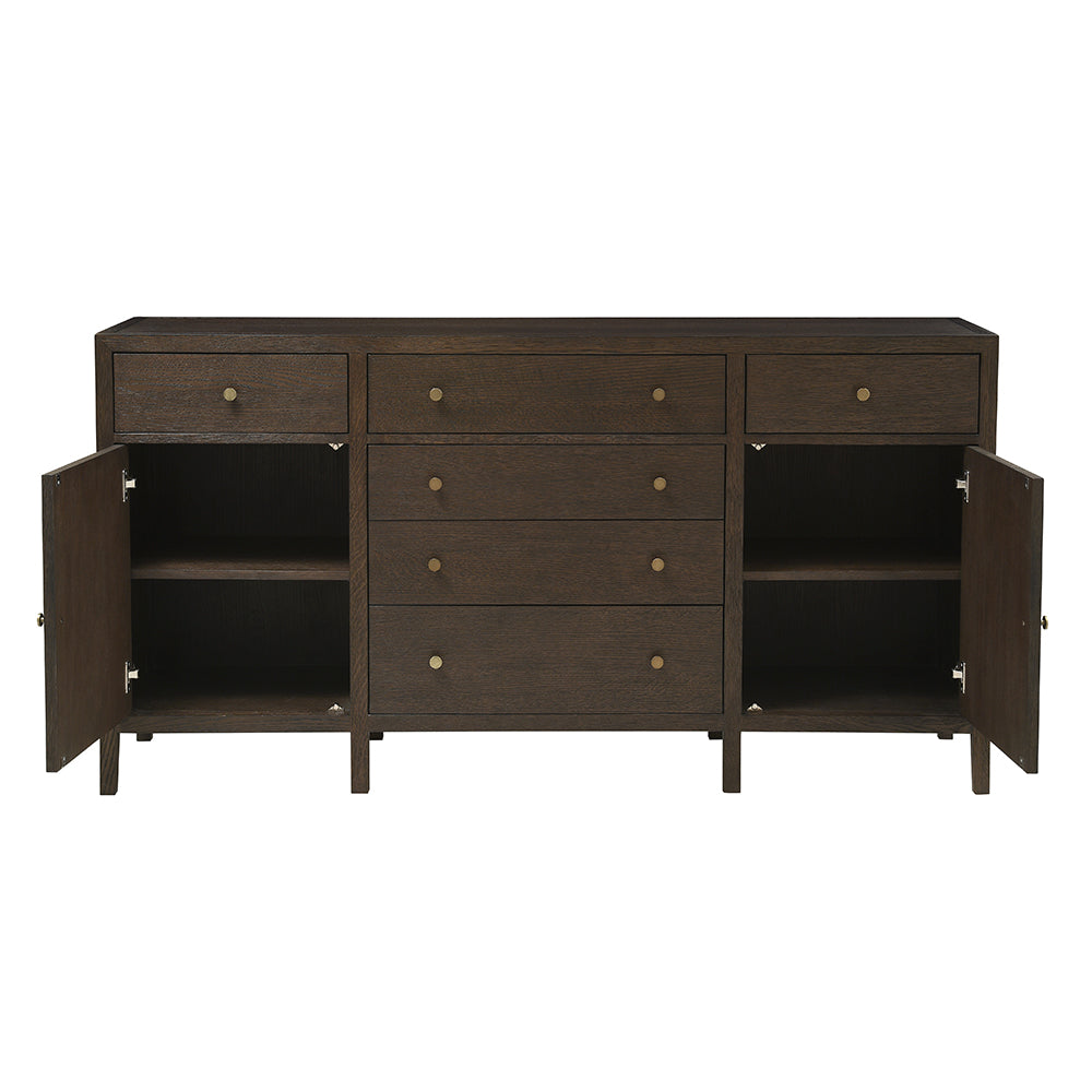 BLOCKLEY BROWN OAK Sideboard Quality Furniture Clearance Ltd