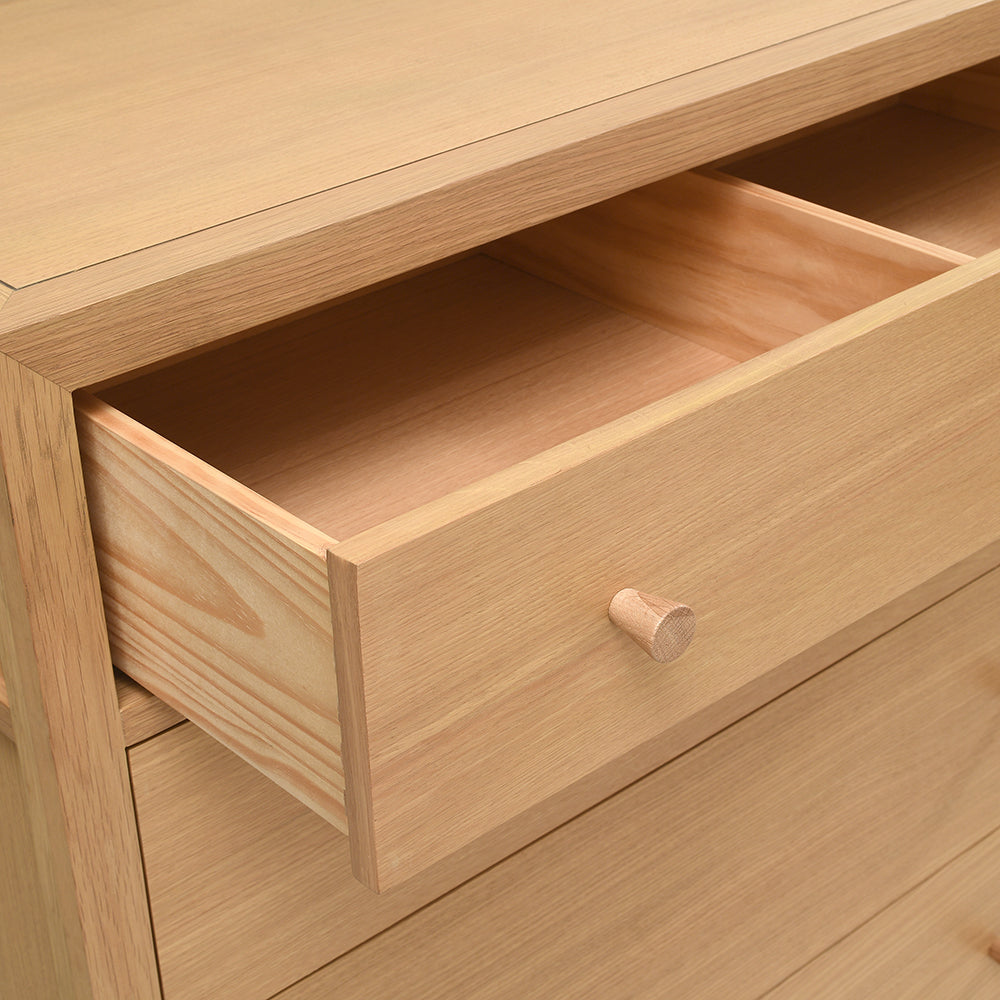 BLOCKLEY LIGHT OAK 4 Drawer Chest Quality Furniture Clearance Ltd