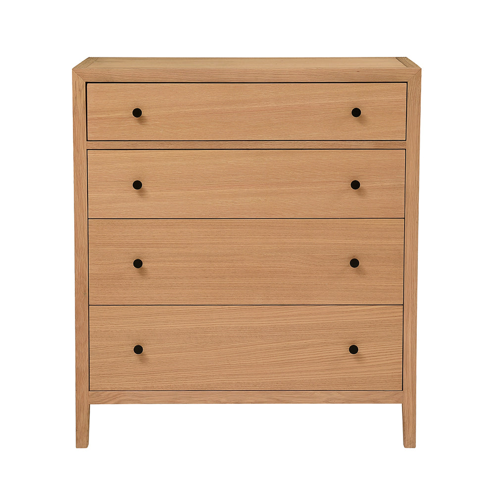 BLOCKLEY LIGHT OAK 4 Drawer Chest Quality Furniture Clearance Ltd