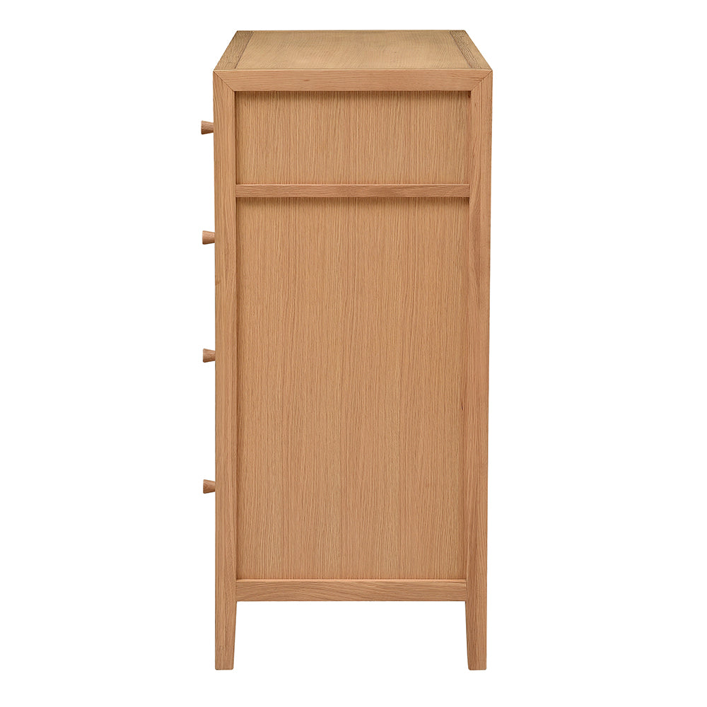 BLOCKLEY LIGHT OAK 4 Drawer Chest Quality Furniture Clearance Ltd