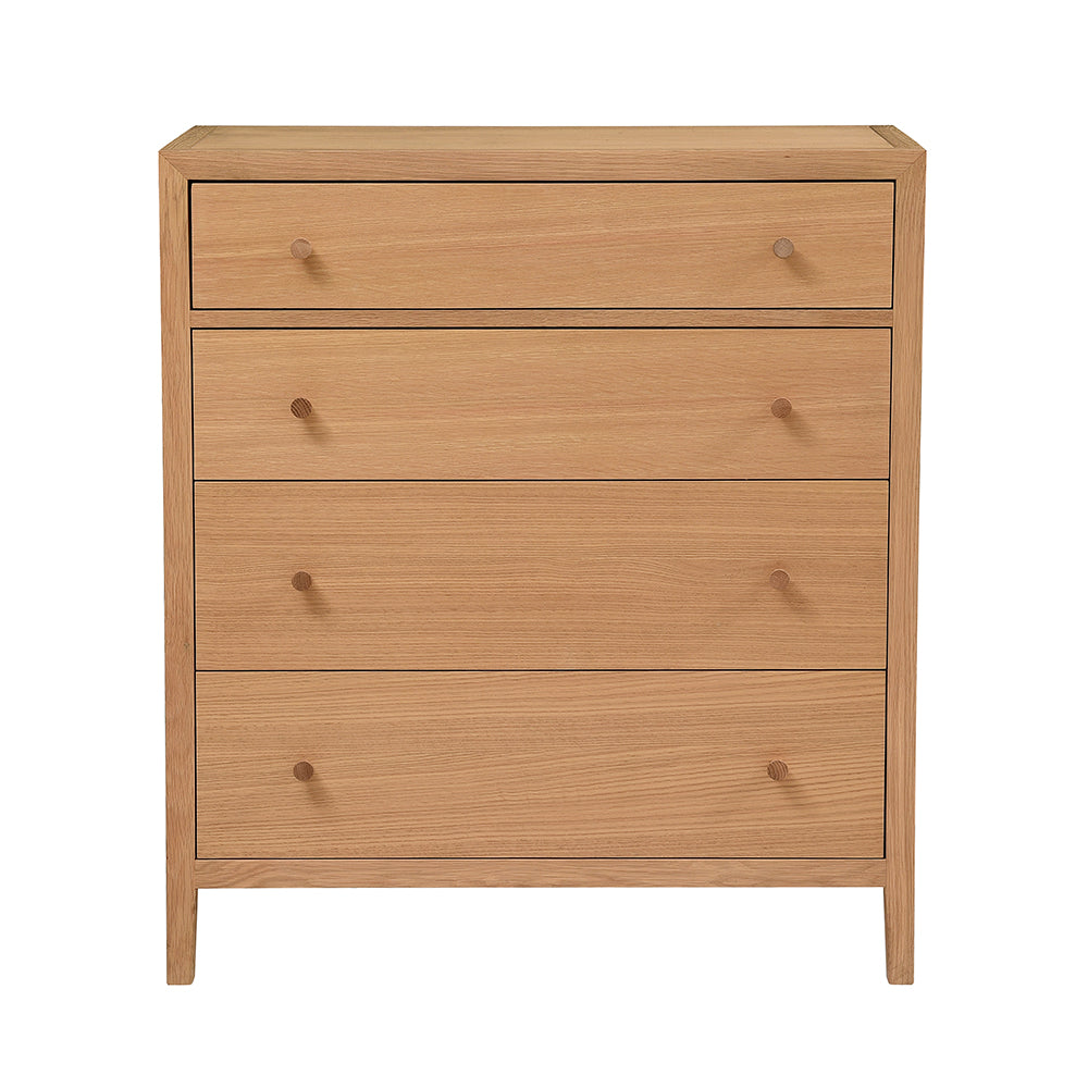 BLOCKLEY LIGHT OAK 4 Drawer Chest Quality Furniture Clearance Ltd