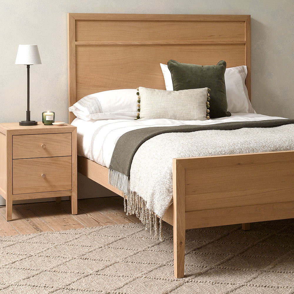 BLOCKLEY LIGHT OAK Superking Bed Quality Furniture Clearance Ltd