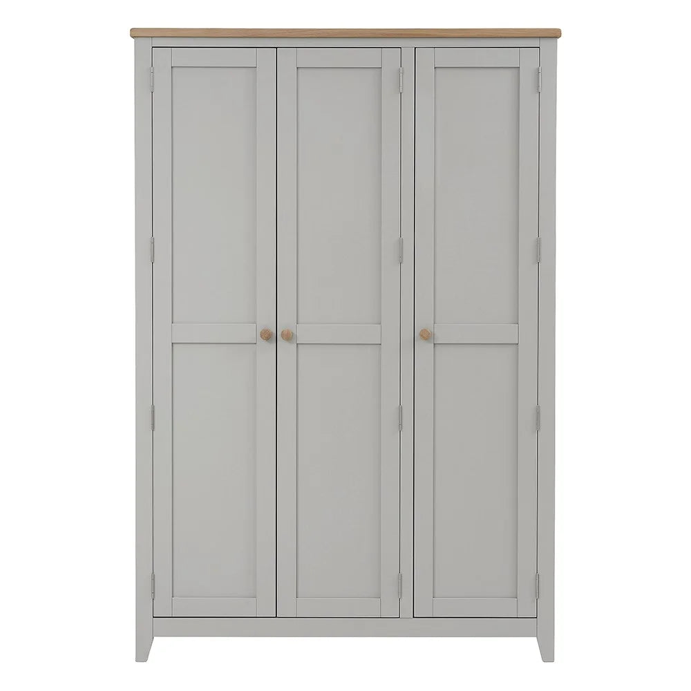 Chester Dove Grey 3 Door Hallway Cloakroom Quality Furniture Clearance Ltd