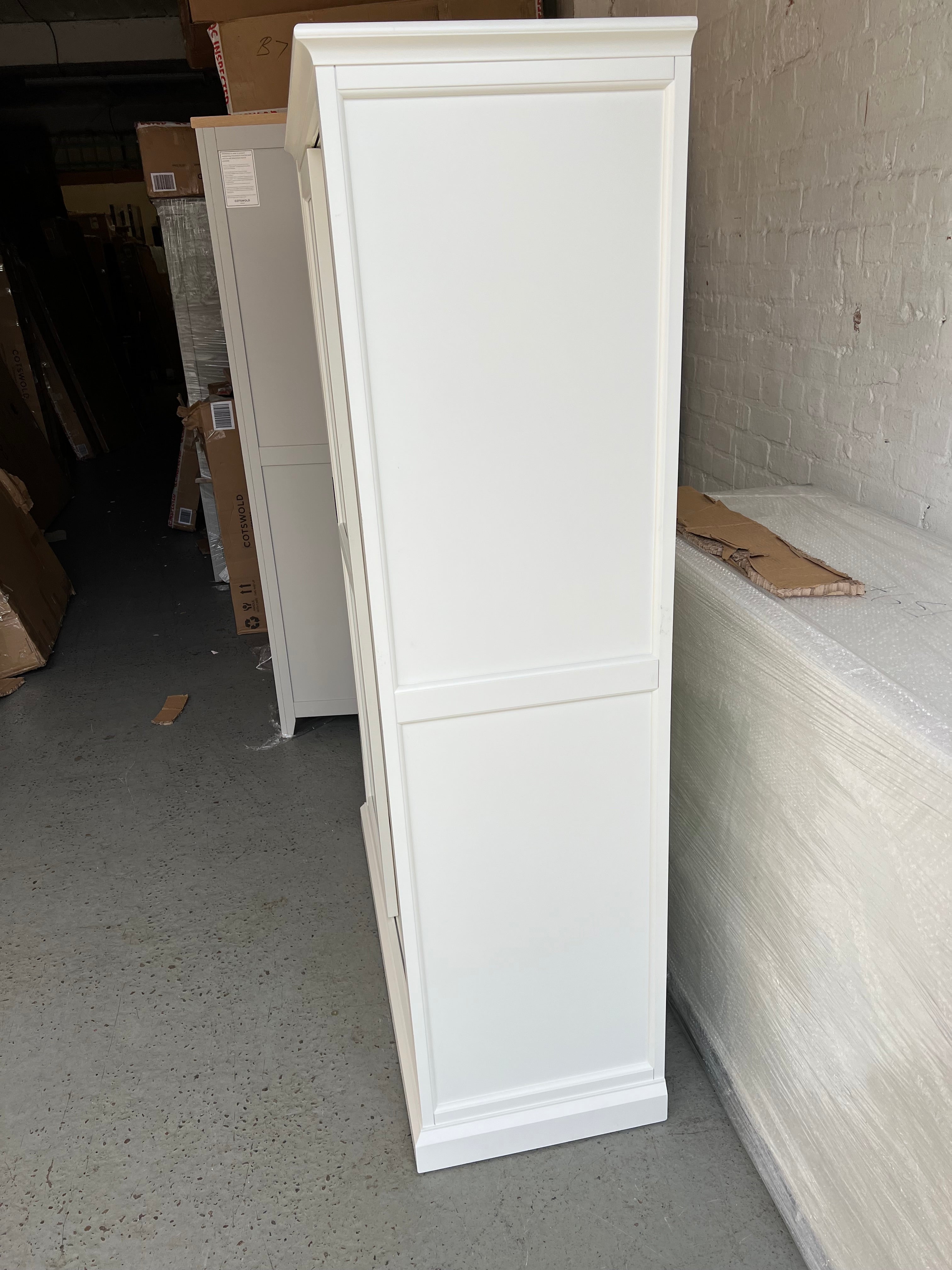Stow Warm White Glazed Display Cabinet Quality Furniture Clearance Ltd