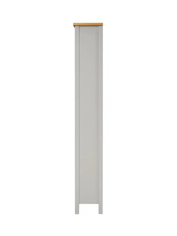 Simply Cotswold Pebble Grey Slim Bookcase Quality Furniture Clearance Ltd