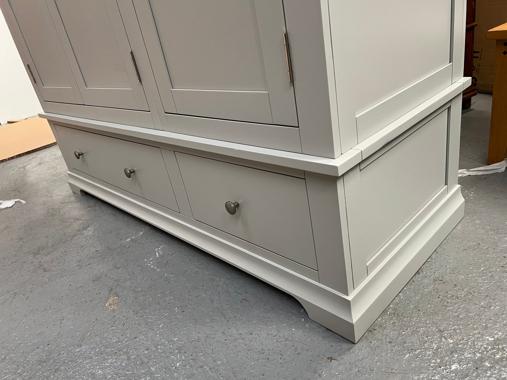 Chantilly Pebble Grey Triple Wardrobe furniture delivered