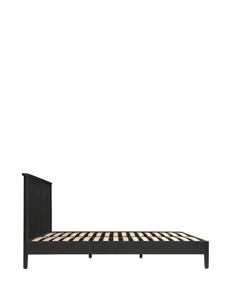BERKELEY BLACK OAK Kingsize Bed Quality Furniture Clearance Ltd