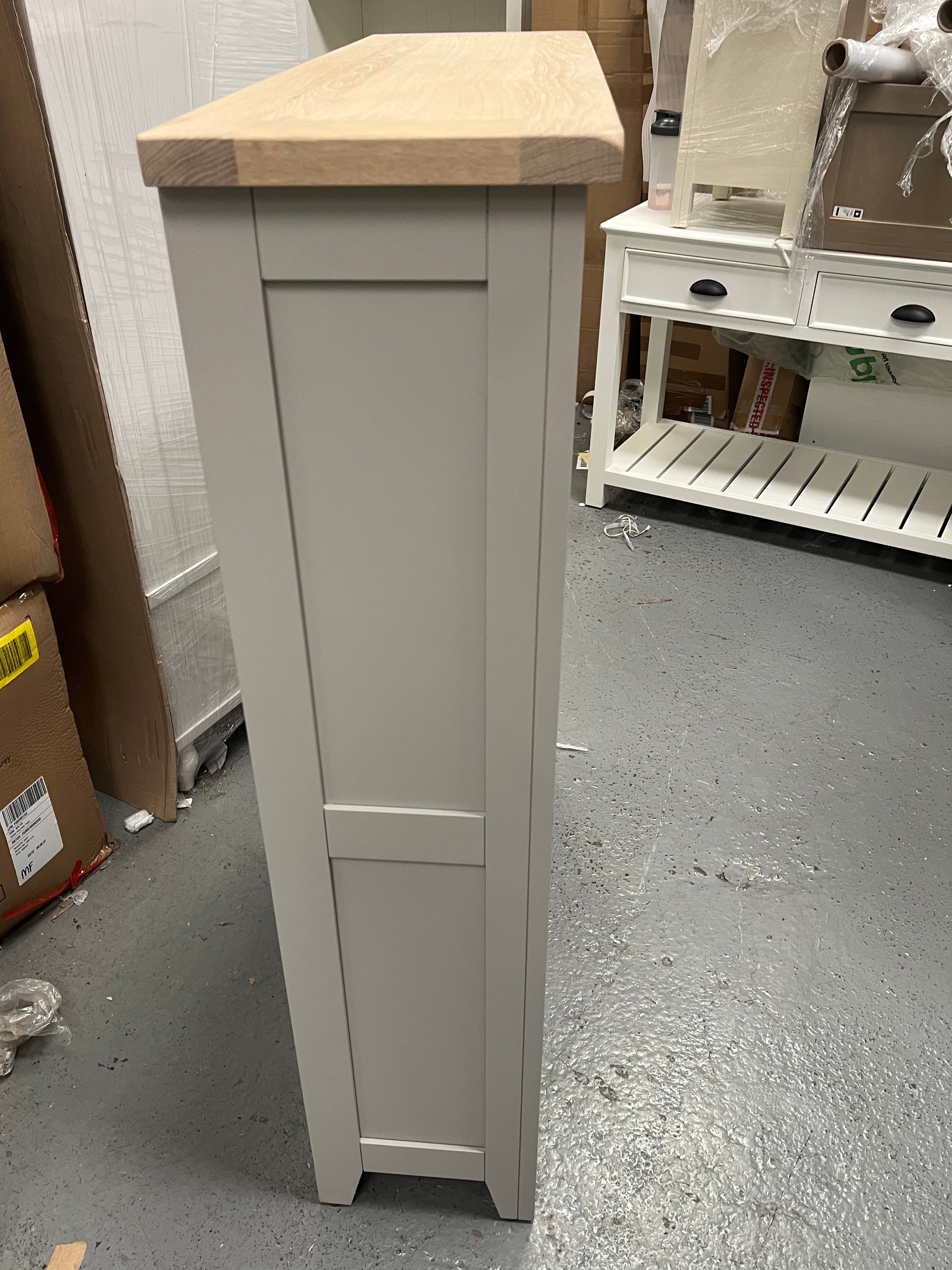Chester Dove Grey Medium Bookcase furniture delivered