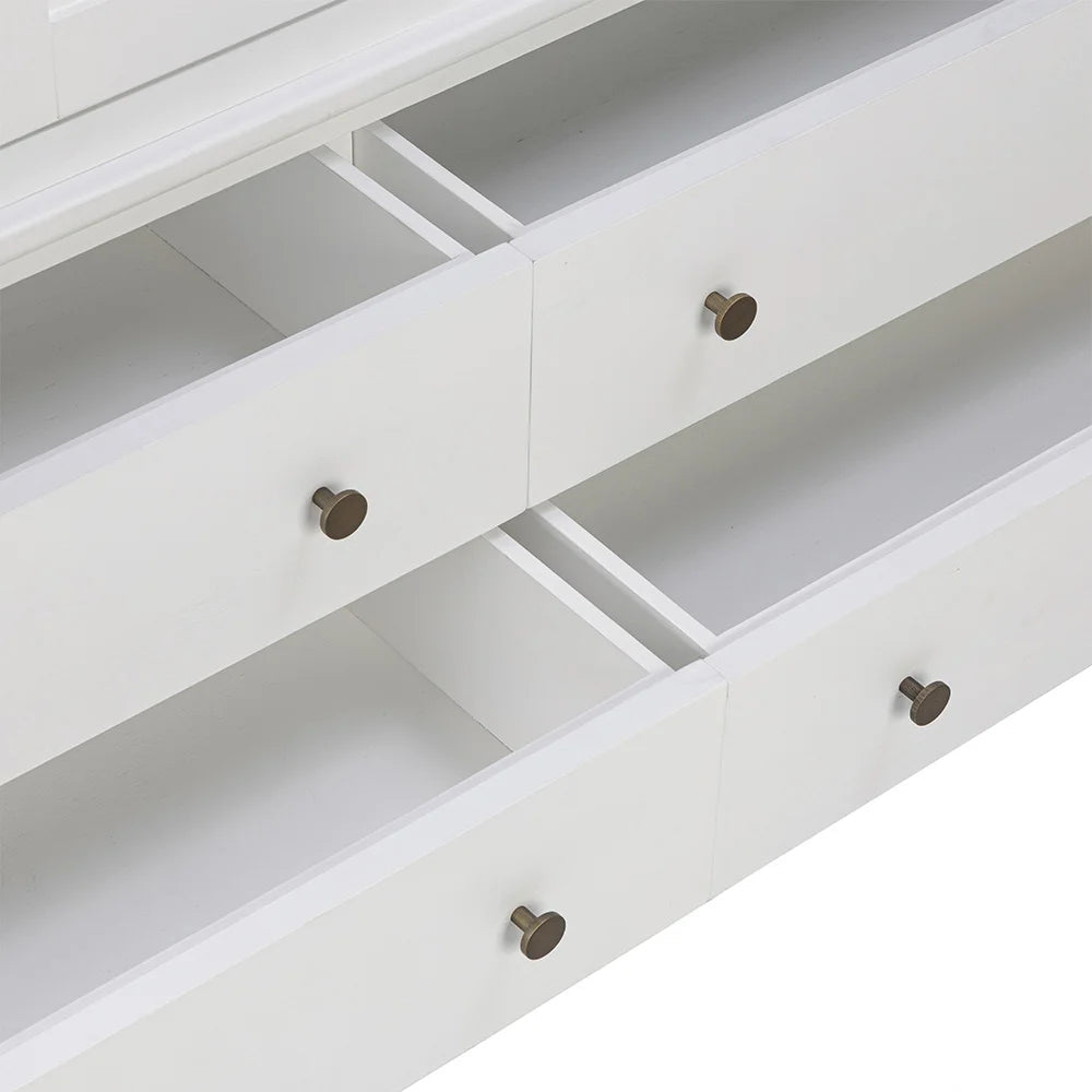 Berkeley White Oak Triple Wardrobe Quality Furniture Clearance Ltd
