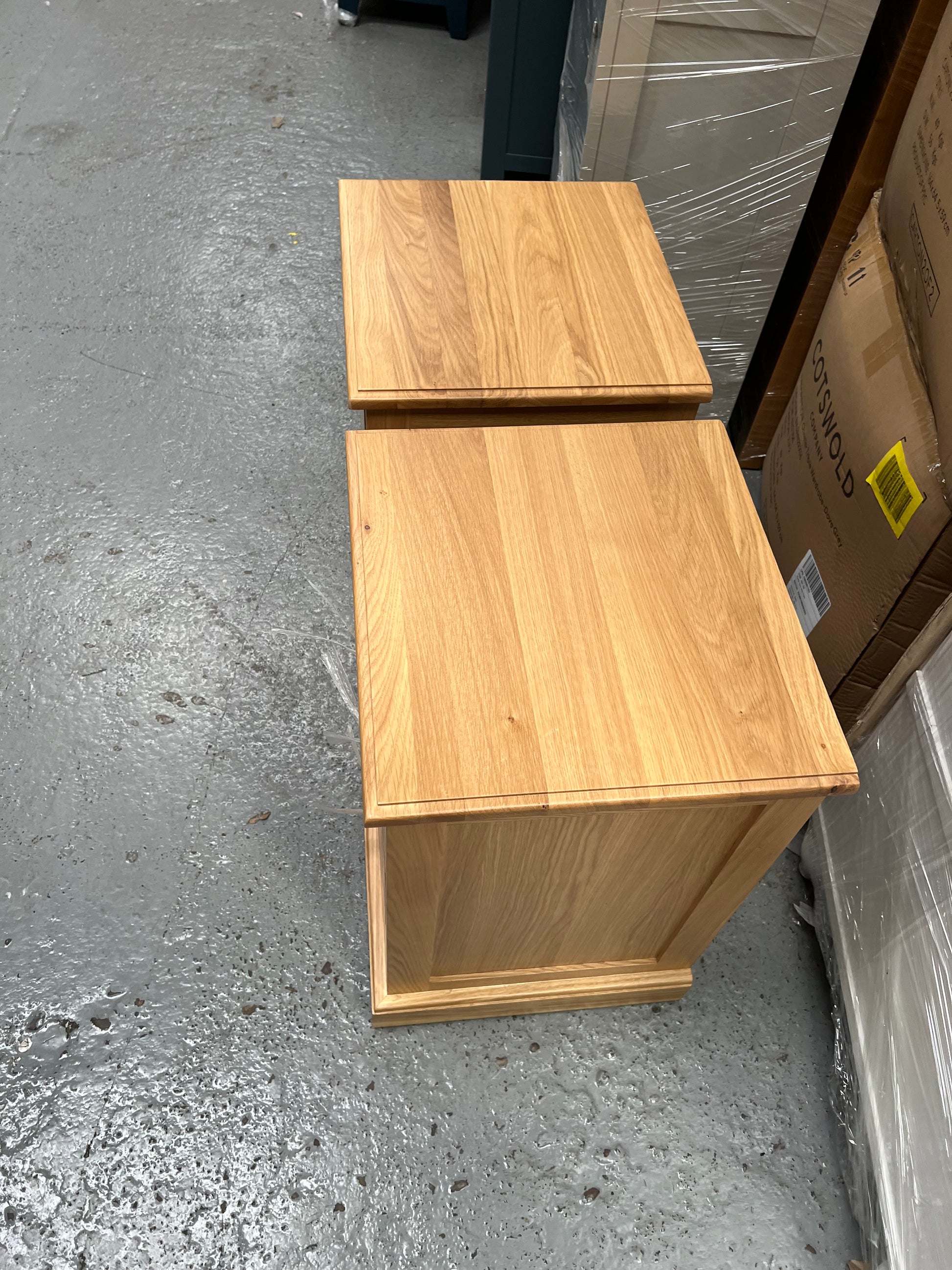 Set of 2 APPLEBY LIGHT OAK 3 Drawer Bedside Tables Quality Furniture Clearance Ltd