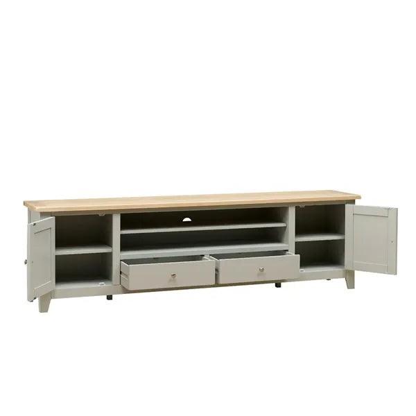 CHESTER DOVE GREY XXL TV Stand up to 90" Quality Furniture Clearance Ltd