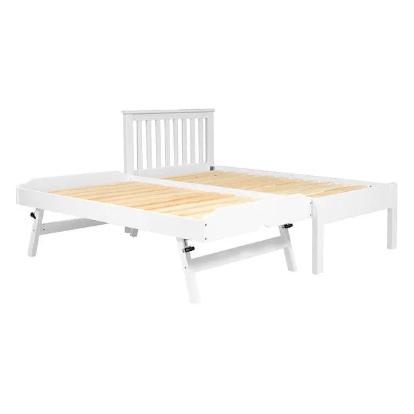 PENSHAM PURE WHITE Guest Bed and Trundle Quality Furniture Clearance Ltd