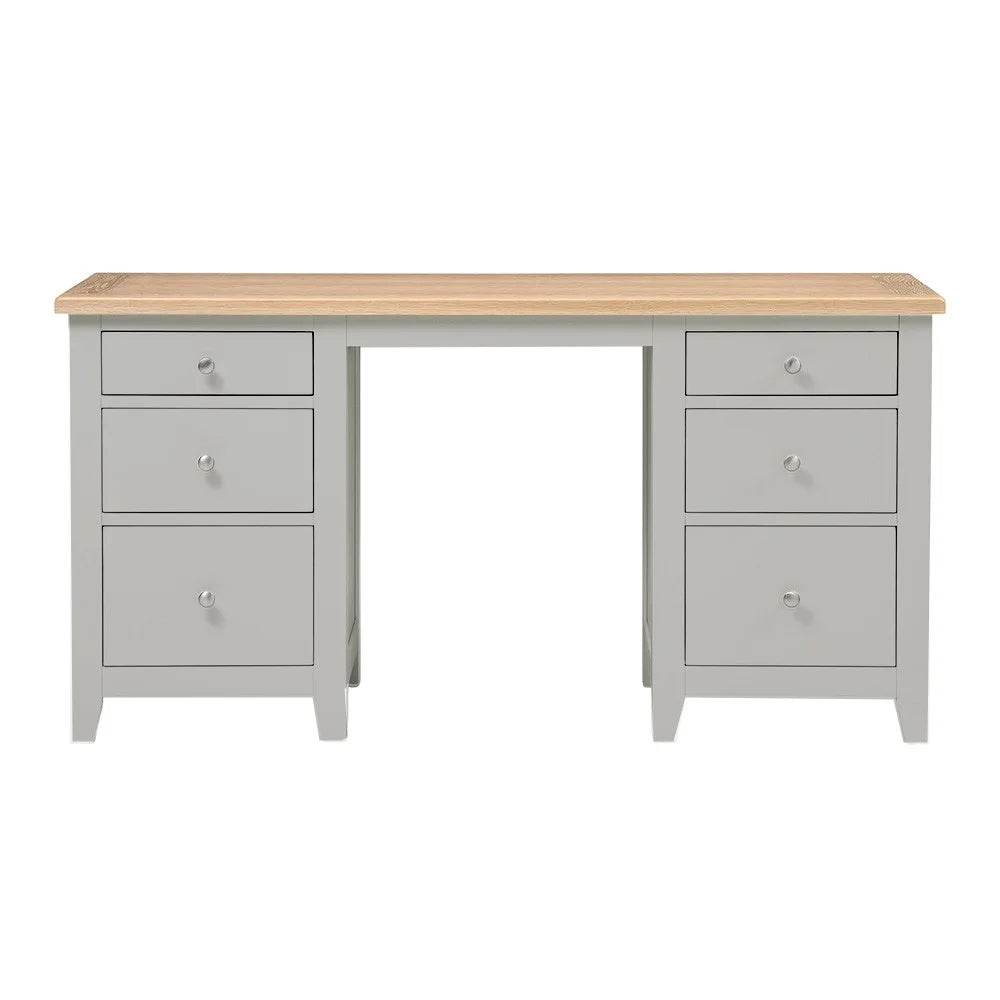 CHESTER DOVE GREY
Double Pedestal Dressing Table Quality Furniture Clearance Ltd
