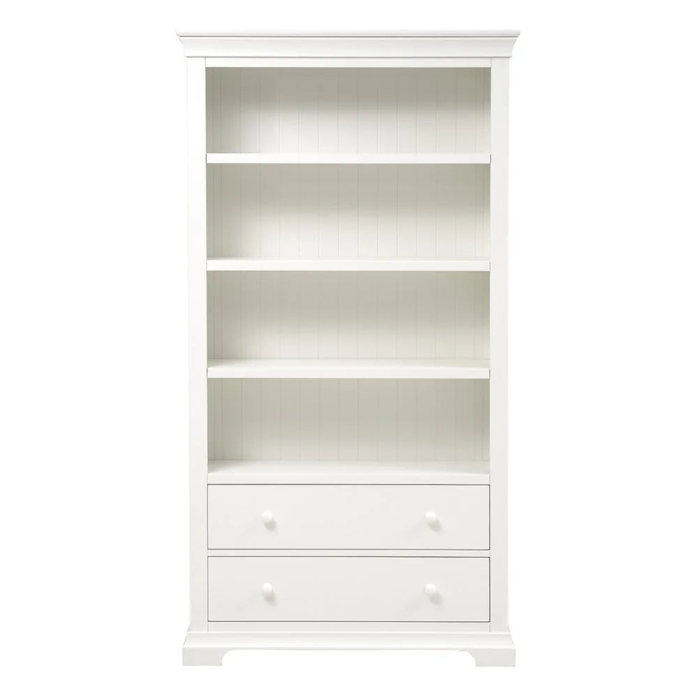 Chantilly Warm White Large Bookcase. furniture delivered