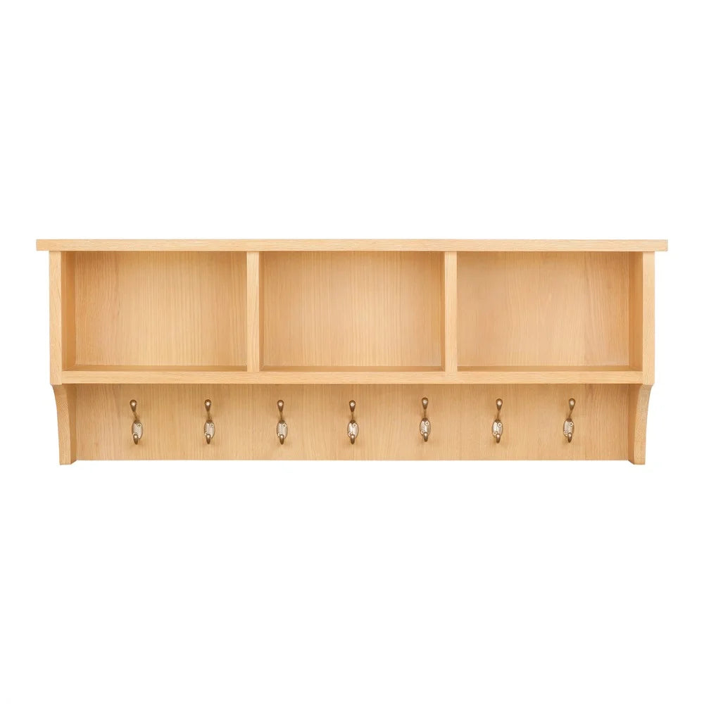 INGLESHAM WHITEWASH OAK
Storage Shelf and Hooks Quality Furniture Clearance Ltd