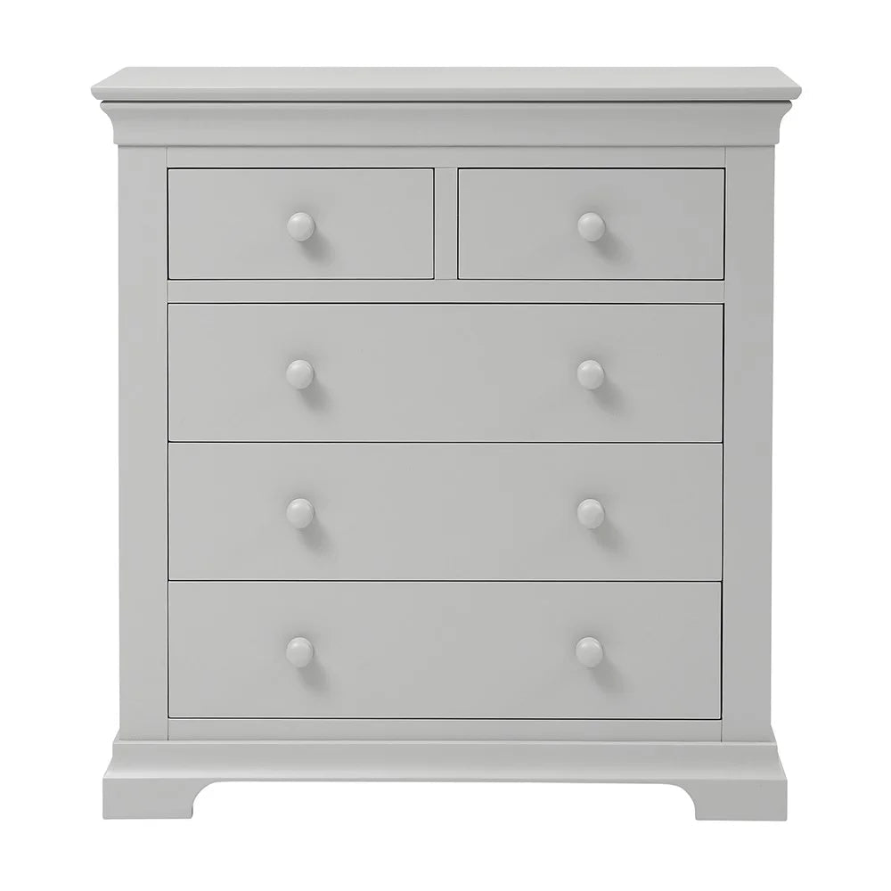 CHANTILLY PEBBLE GREY
5 Drawer Chest furniture delivered