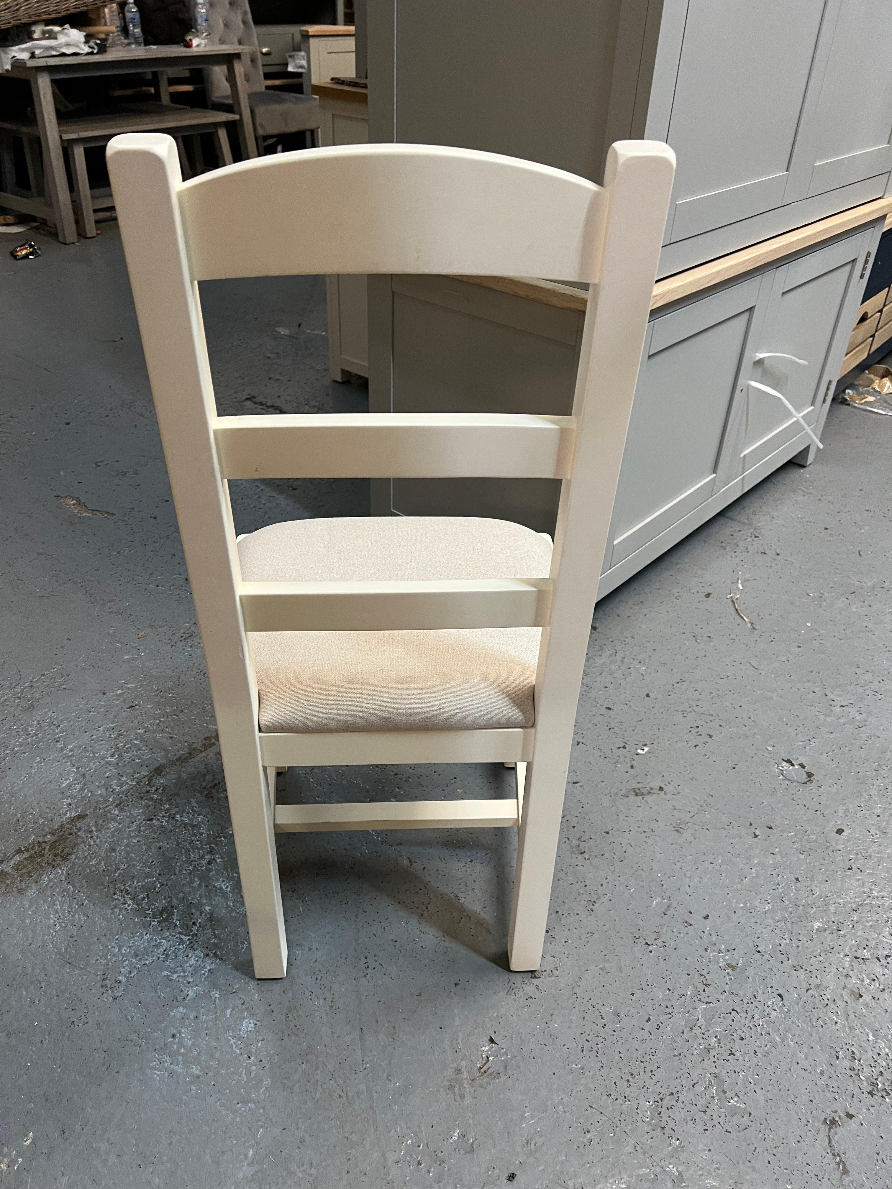 4 x SUSSEX COTSWOLD CREAM
Ladderback Chair Linen Seat Pad Quality Furniture Clearance Ltd
