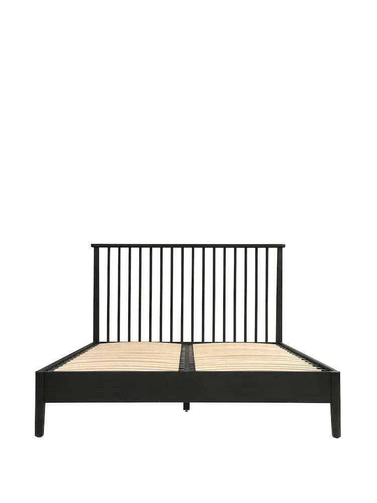 BERKELEY BLACK OAK Kingsize Bed Quality Furniture Clearance Ltd