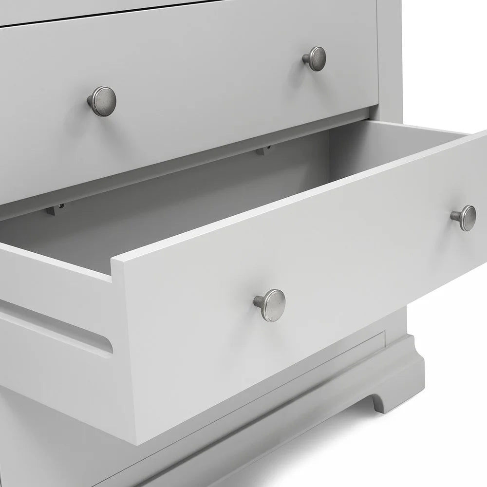 CHANTILLY PEBBLE GREY
5 Drawer Chest furniture delivered