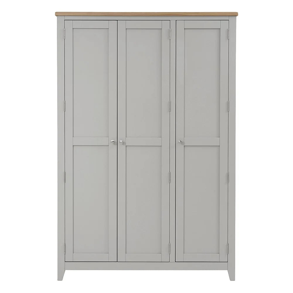 Chester Dove Grey 3 Door Hallway Cloakroom Quality Furniture Clearance Ltd
