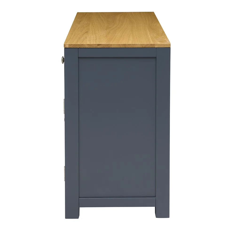 Chalford Inky Blue Single Pedestal Desk. furniture delivered