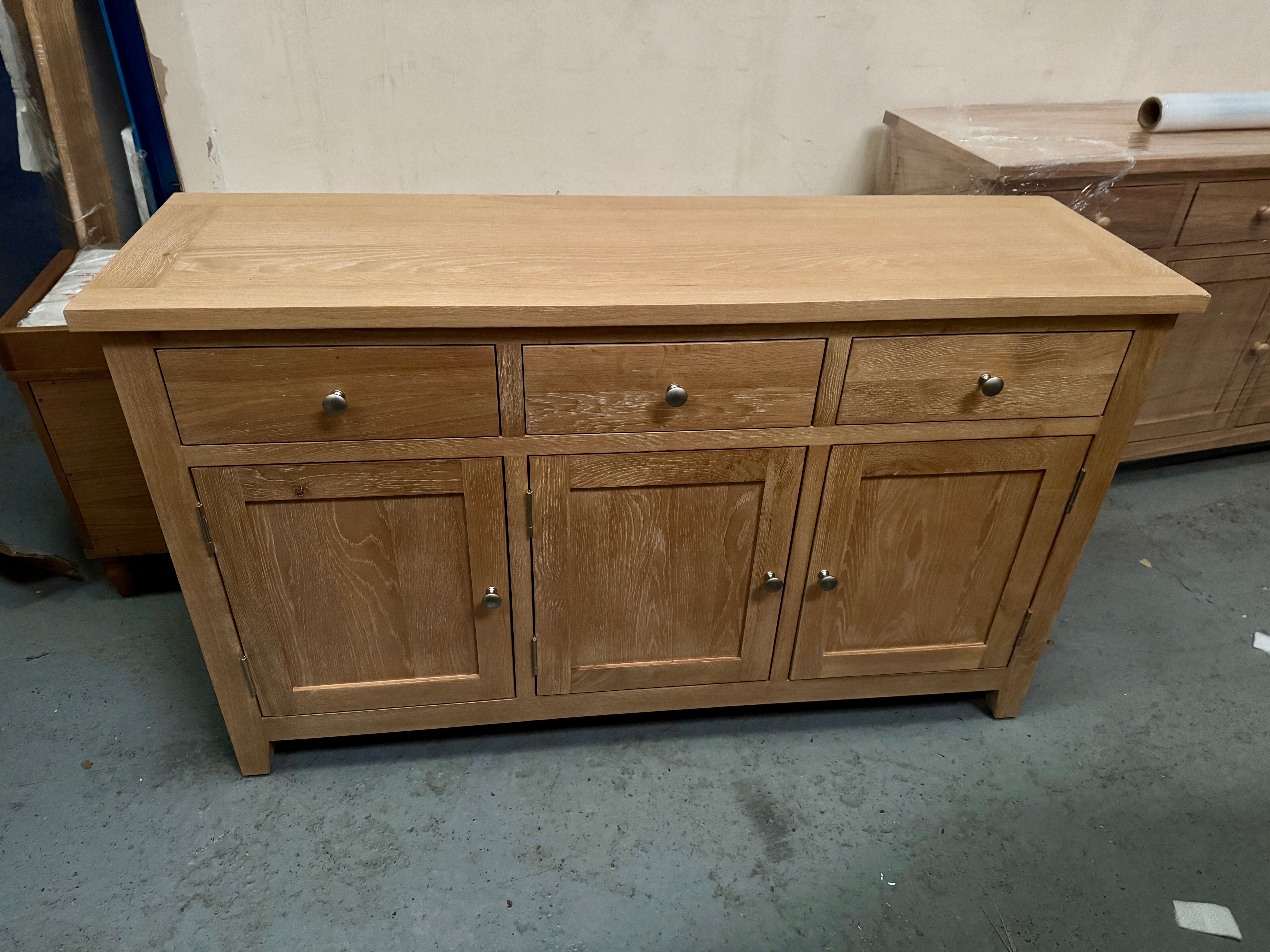 Inglesham Whitewash Oak Large Sideboard Quality Furniture Clearance Ltd