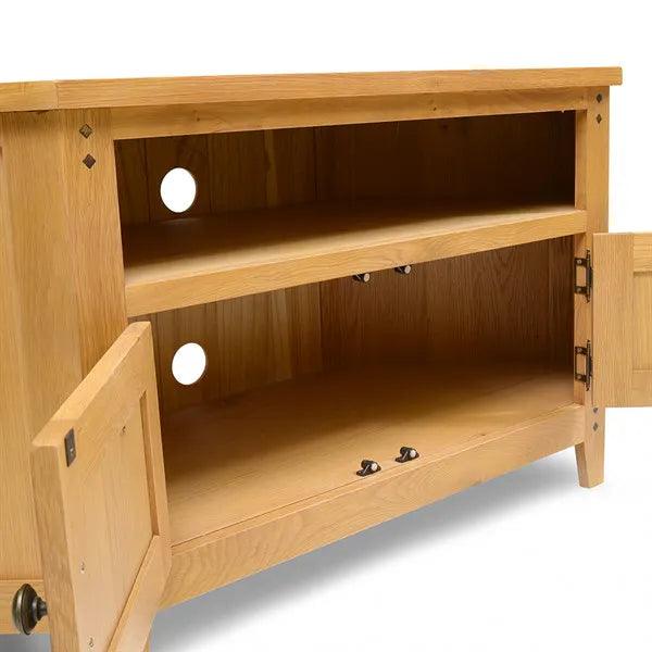 OAKLAND RUSTIC OAK
Corner TV stand up to 55" Quality Furniture Clearance Ltd