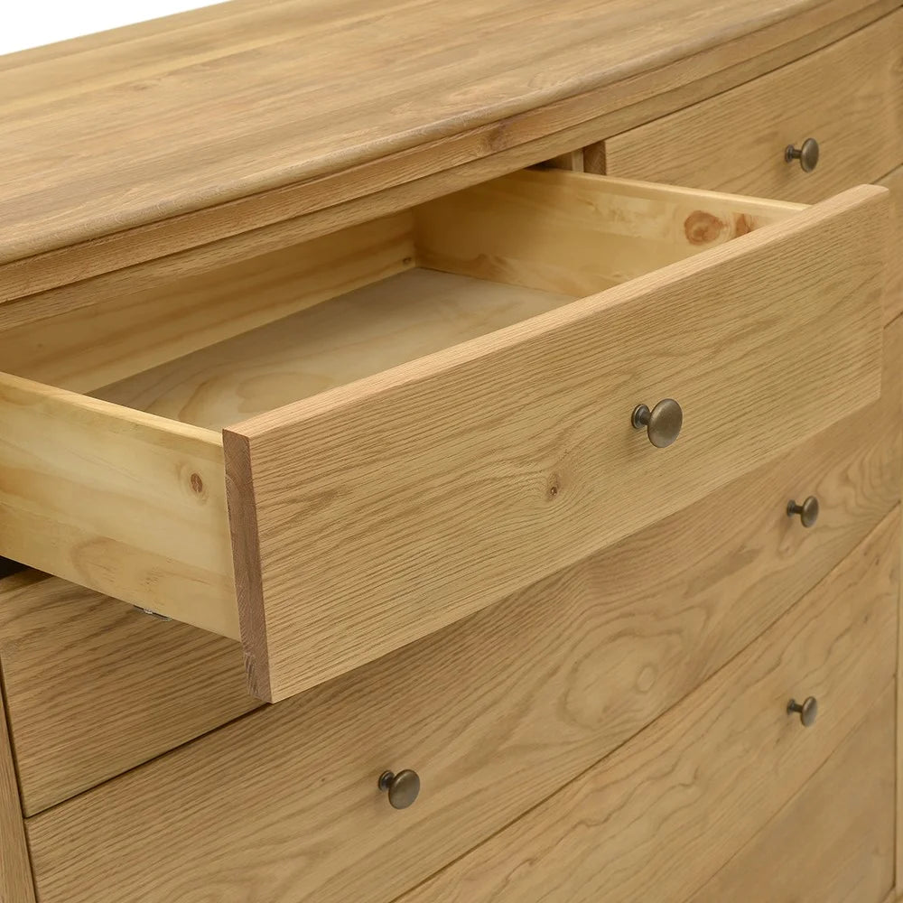 WINCHCOMBE OILED OAK
7 Drawer Chest Quality Furniture Clearance Ltd