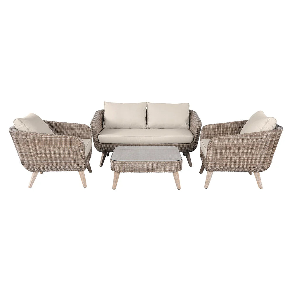 ASHCROFT
4 Piece Garden Lounge Set - Natural Quality Furniture Clearance Ltd