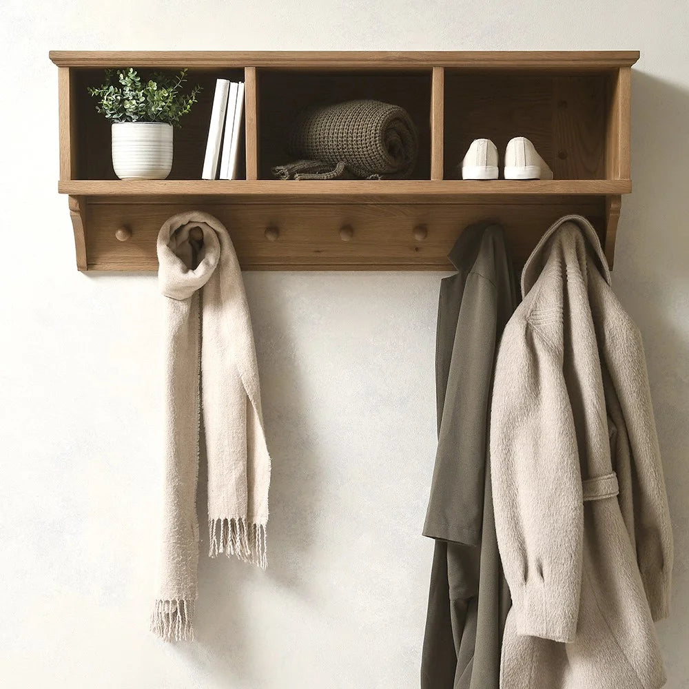 ELKSTONE MELLOW OAK
Hallway Hooks with Storage Quality Furniture Clearance Ltd