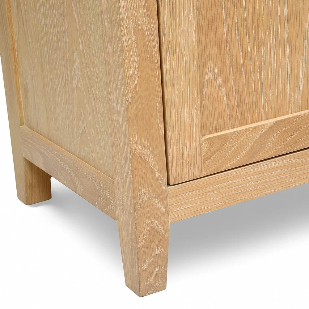 INGLESHAM WHITEWASH OAK Tall Shoe Cupboard Quality Furniture Clearance Ltd