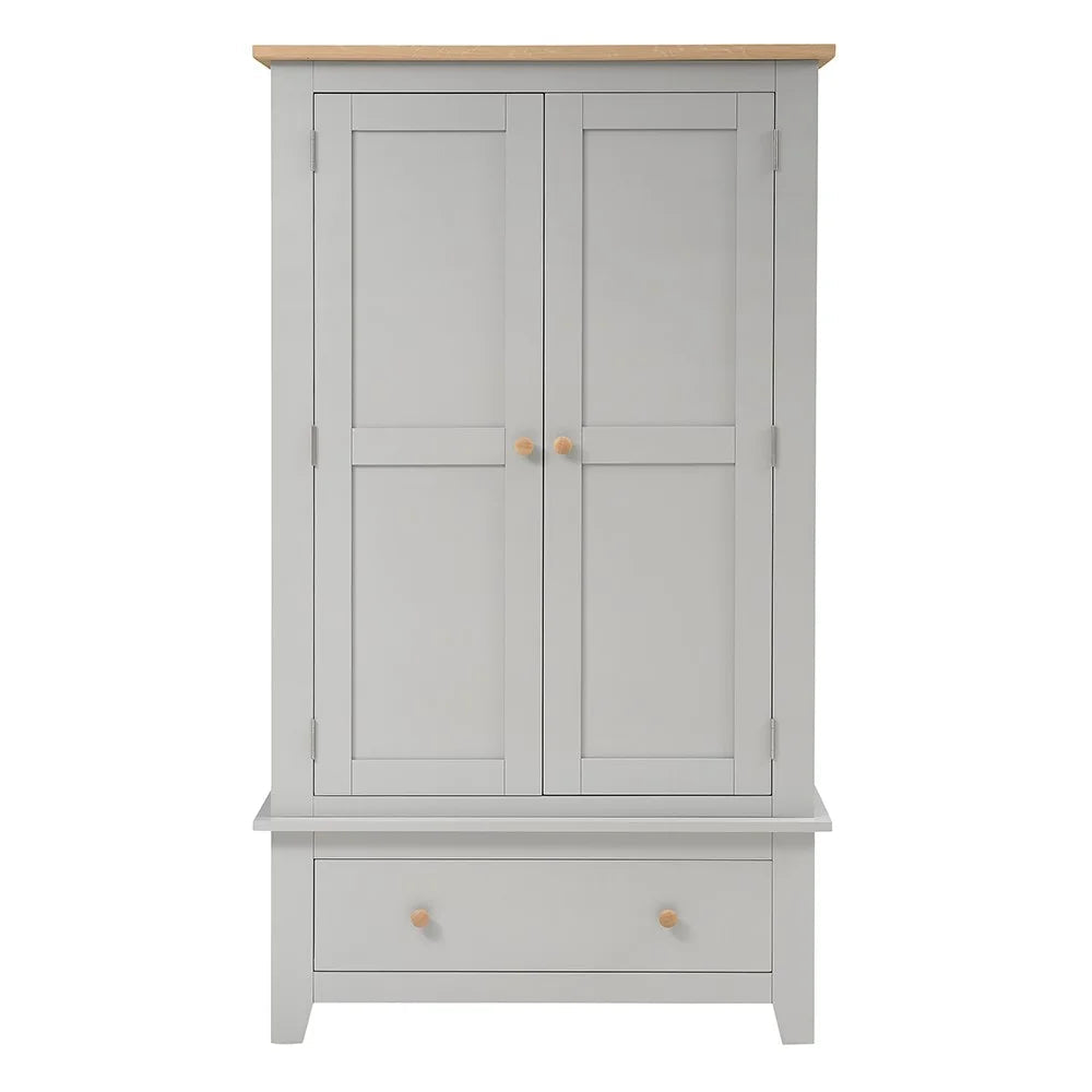 Chester Dove Grey Double Wardrobe furniture delivered