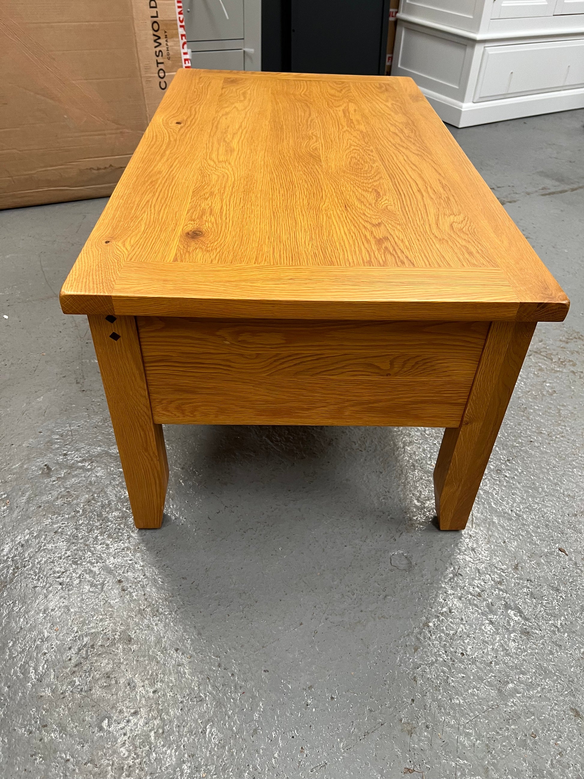 Oakland Rustic Oak Coffee Table with Drawers furniture delivered