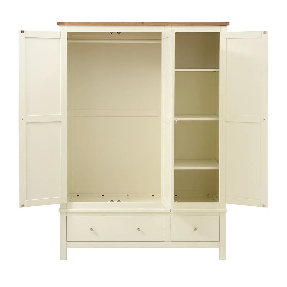 Simply Cotswold Classic Cream Triple Wardrobe Quality Furniture Clearance Ltd