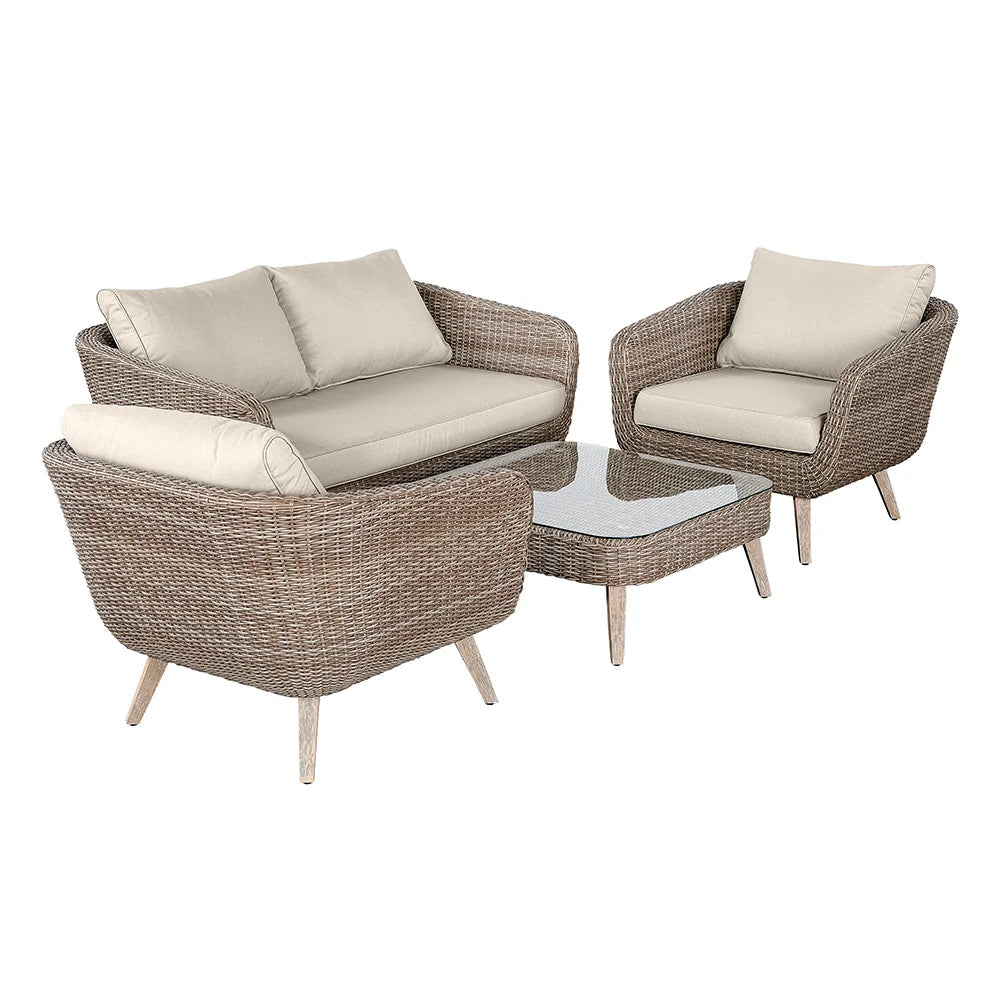 ASHCROFT
4 Piece Garden Lounge Set - Natural Quality Furniture Clearance Ltd