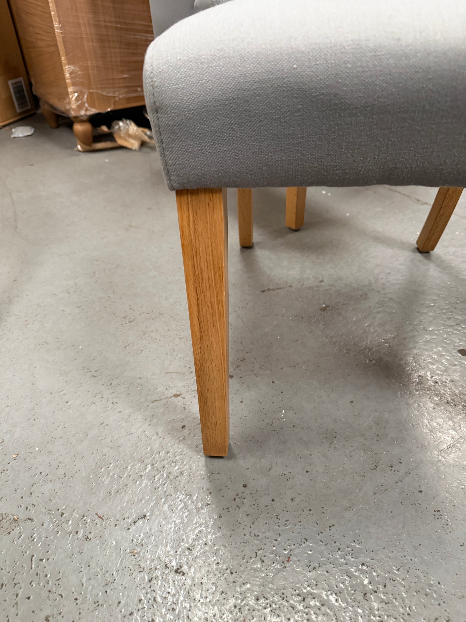 FOXGLOVE
Wing Buttoned Dining Chair Grey - set of 2 Quality Furniture Clearance Ltd