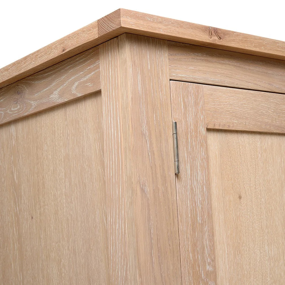 INGLESHAM WHITEWASH OAK Triple Wardrobe Quality Furniture Clearance Ltd