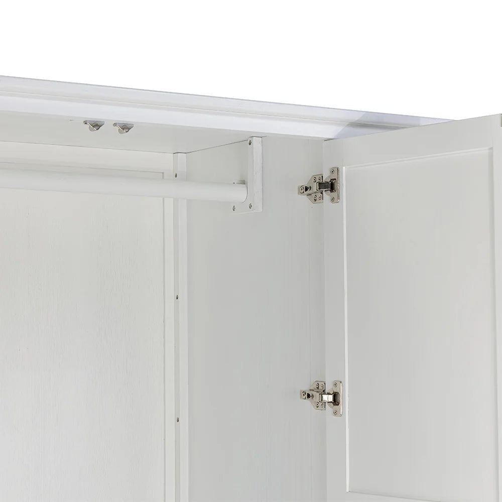 Berkeley White Oak Triple Wardrobe Quality Furniture Clearance Ltd