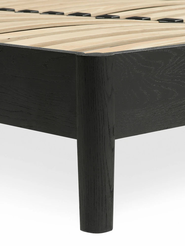 BERKELEY BLACK OAK Kingsize Bed Quality Furniture Clearance Ltd