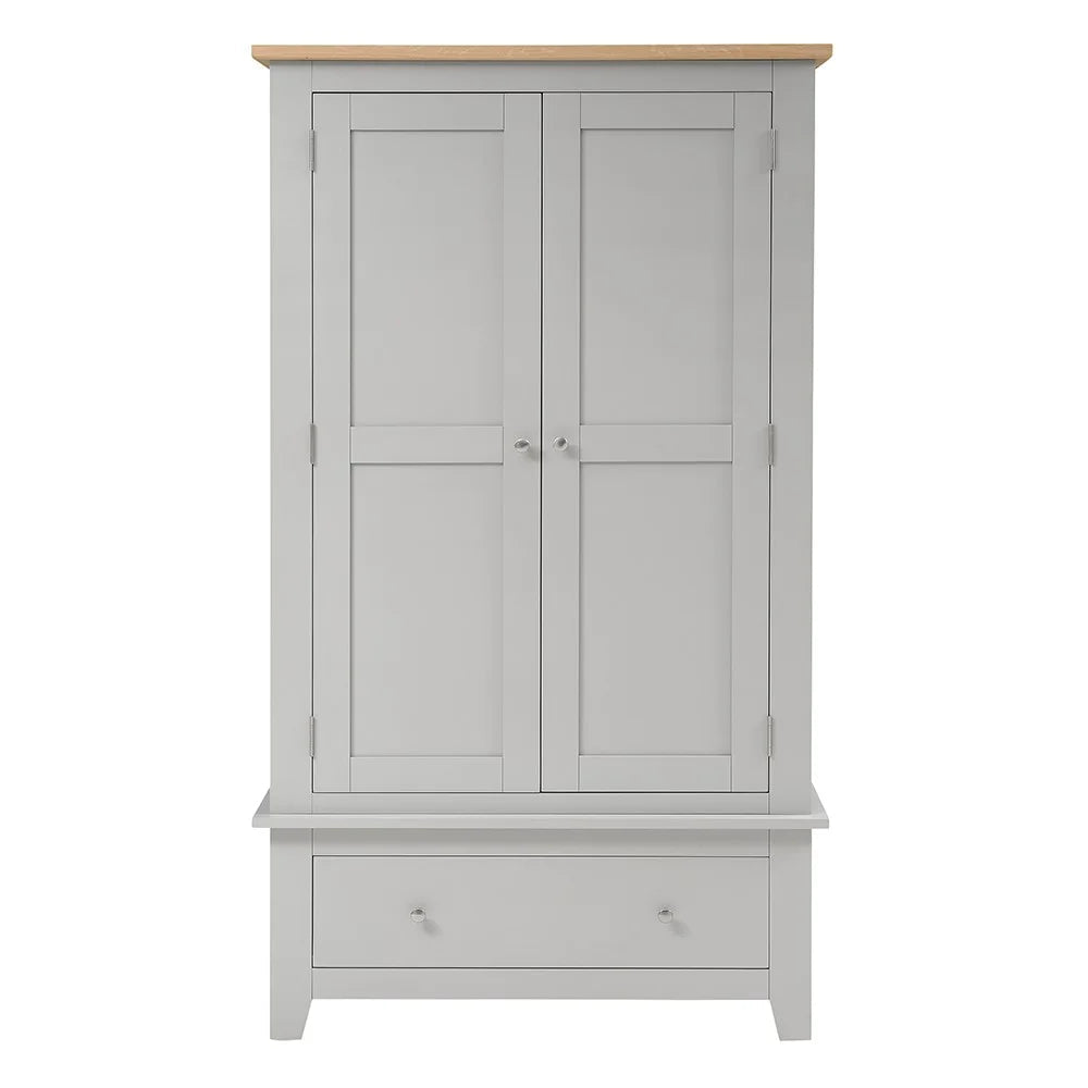 Chester Dove Grey Double Wardrobe furniture delivered