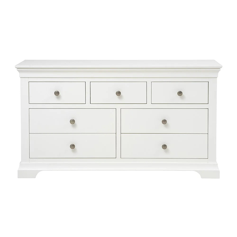 CHANTILLY WARM WHITE
7 Drawer Wide Chest furniture delivered
