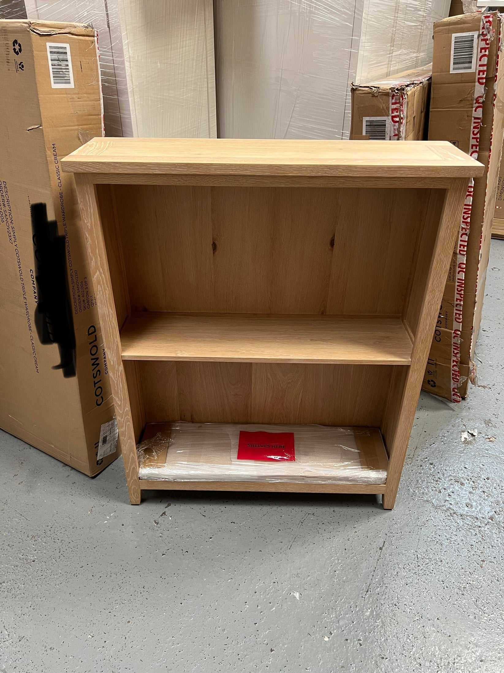INGLESHAM WHITEWASH OAK
Medium Bookcase Quality Furniture Clearance Ltd